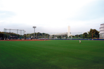 桐蔭学園野球場 外野 | 施工実績 | 積水樹脂株式会社 人工芝